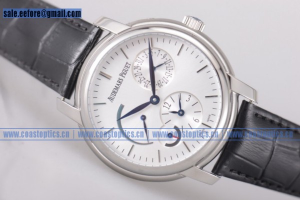 Audemars Piguet Replica Jules Audemars Dual Time Watch Steel 26380BC.OO.D002CR.01S White